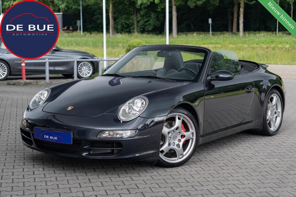Porsche 911 Cabrio 3.8 Carrera S 997 | 6-bak | Sport Chrono, Auto's, Porsche, Euro 5, Achterwielaandrijving, Gebruikt, Zwart