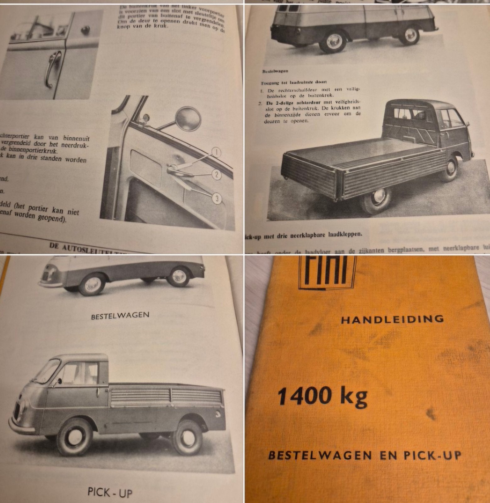 jaren 60 Nederlands Fiat 217 217d handleiding bestelbus, Ophalen of Verzenden