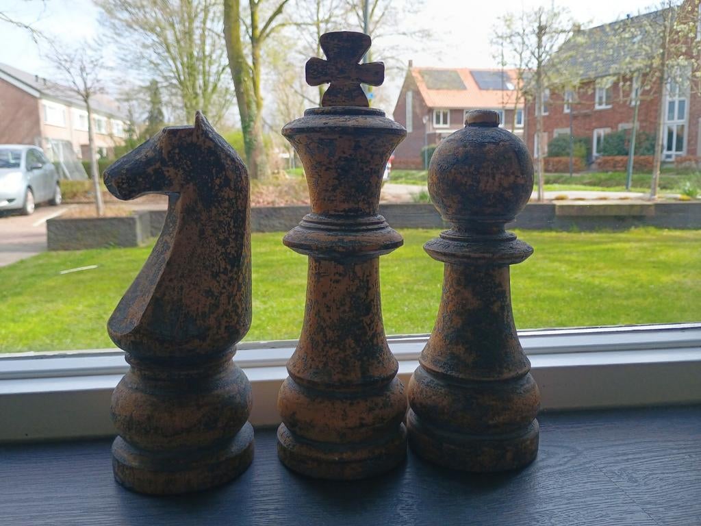 3 decoratieve schaakstukken, Ophalen of Verzenden