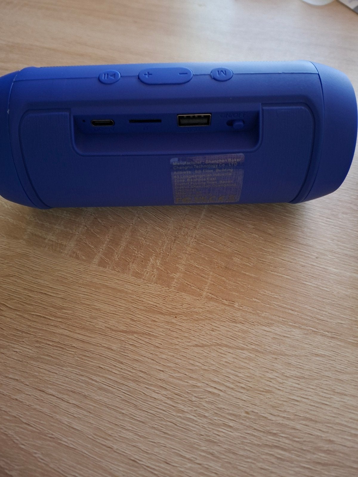Blauwe draagbare speaker met nieuw oplaadbaar snoer, Ophalen, Nieuw