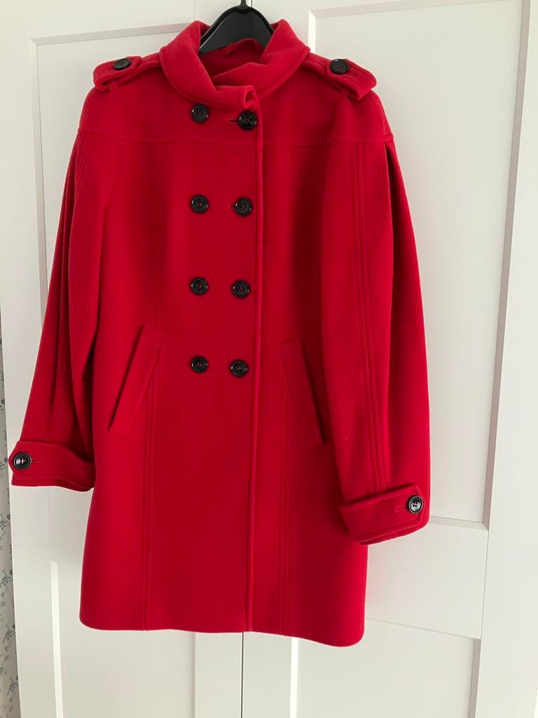 Rode wollen jas van de Bijenkorf, Kleding | Dames, Ophalen of Verzenden, Gedragen, Rood