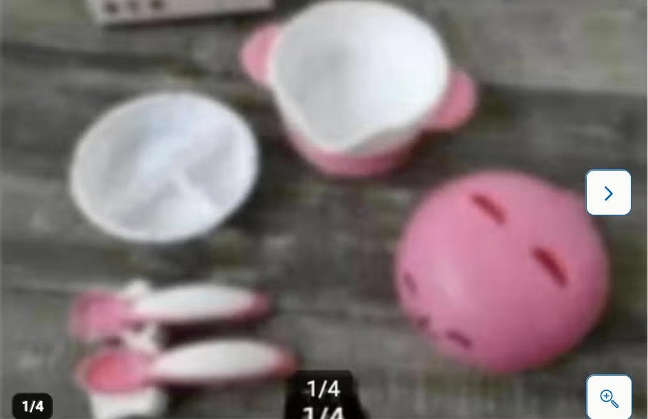 Baby / Peuter eetservies 6 delig antiknoei antibacterieel, Kunststof, Ophalen of Verzenden, Zo goed als nieuw, Overige stijlen