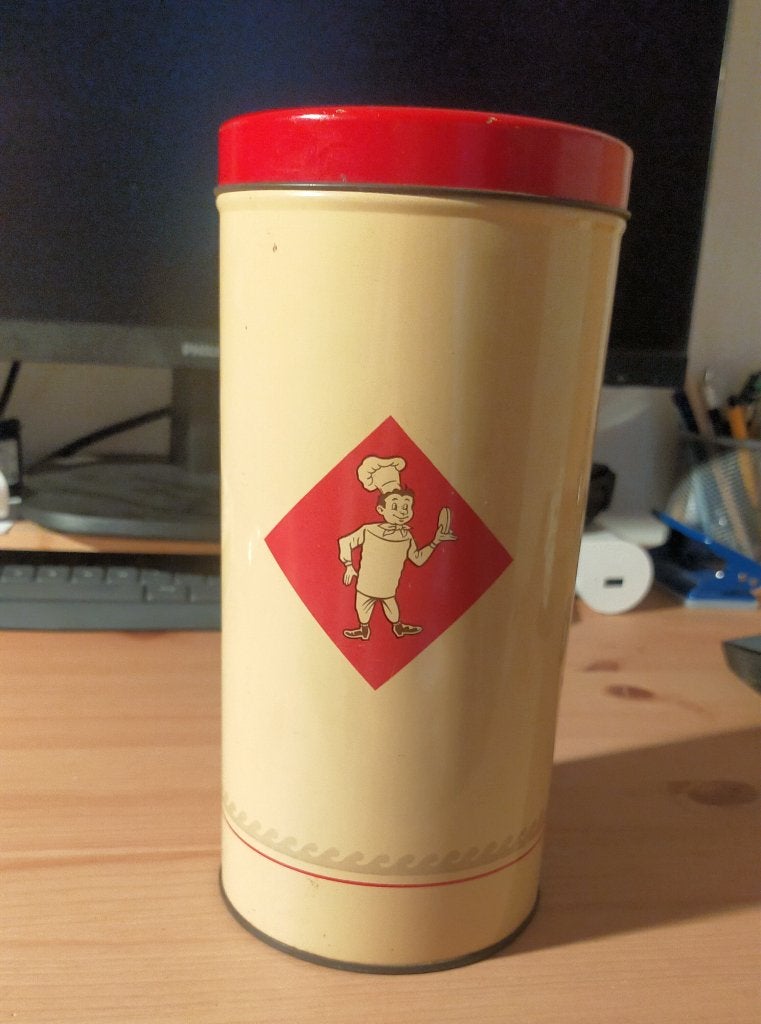 Oud bolletje blik, Verzamelen, Ophalen of Verzenden, Zo goed als nieuw, Beschuit, Bolletje