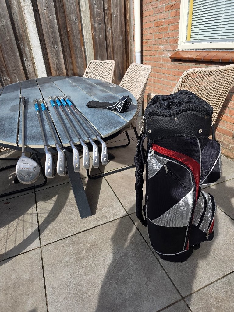 standaard dames golf set van wilson en grote Golftas, Ophalen, Gebruikt