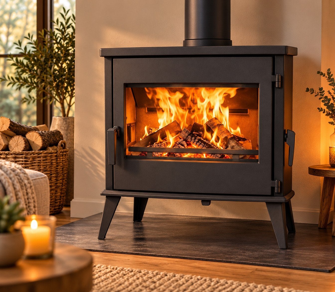 Houtkachel Selecta Brutus Style 16kW leverbaar voor €3495,-, Ophalen of Verzenden, Vrijstaand, Hout, Nieuw