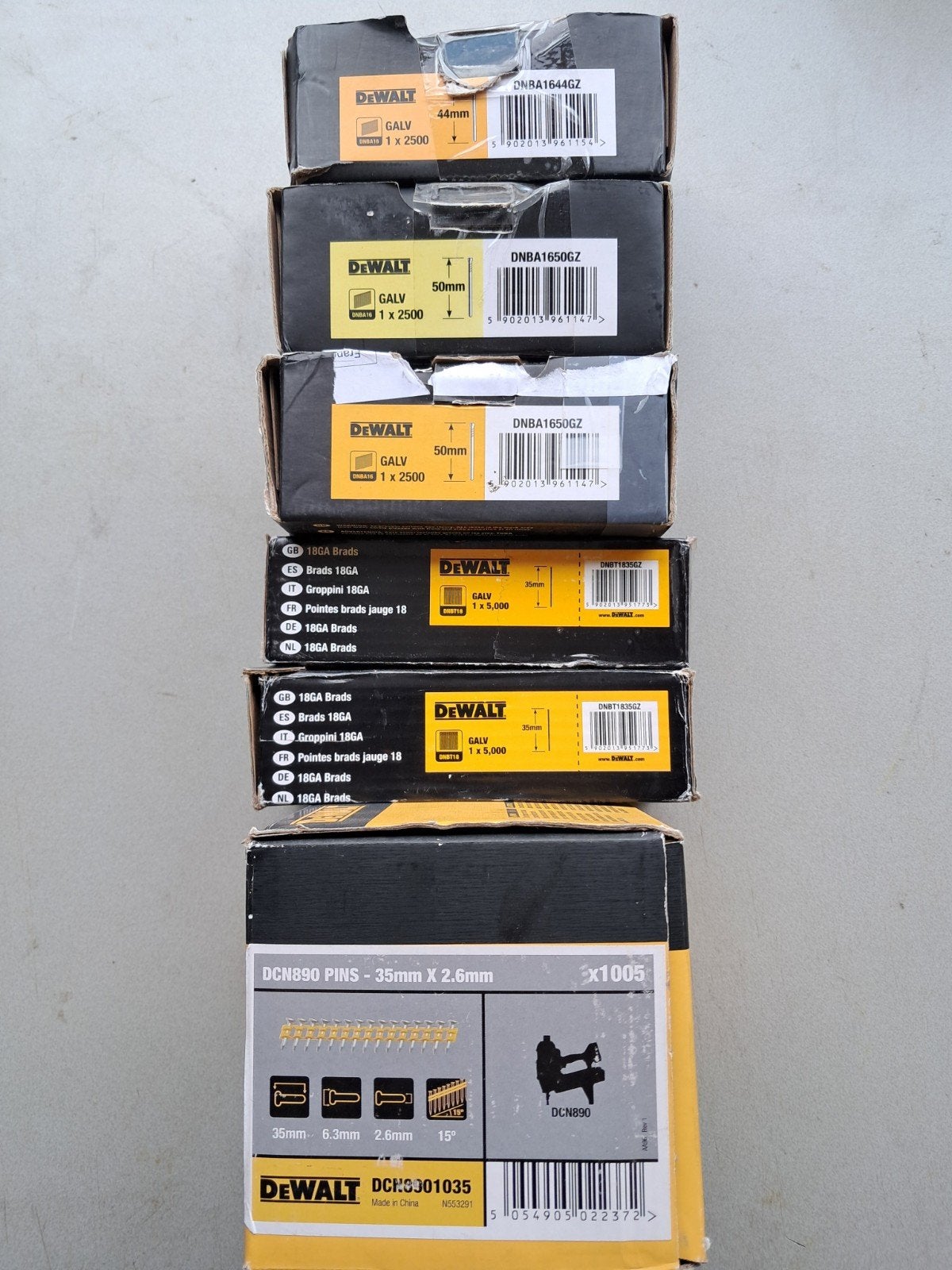 DeWalt Spijkers en Brads - Diverse Maten