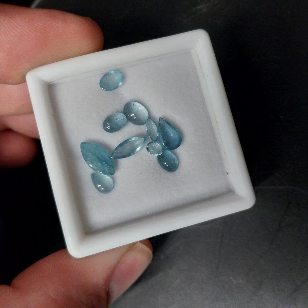 Lot met a kwaliteit blauw aquamarijn, Ophalen of Verzenden