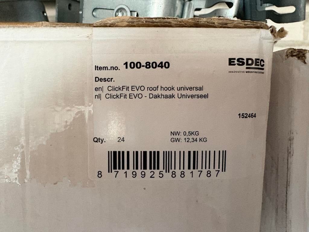 Esdec ClickFit EVO Dakhaken Universeel - Meer dan 100 stuks, Ophalen of Verzenden, Nieuw, Overige typen