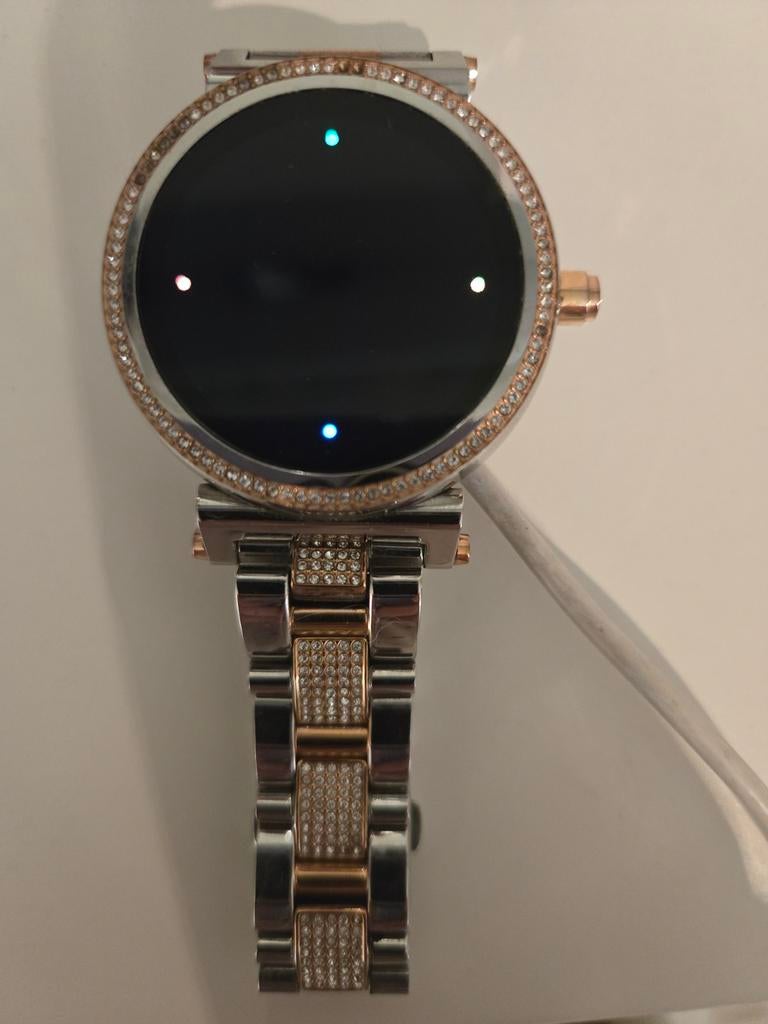 Michael Kors Smartwatch Sofie te koop, Ophalen, Zo goed als nieuw, Staal, Overige merken