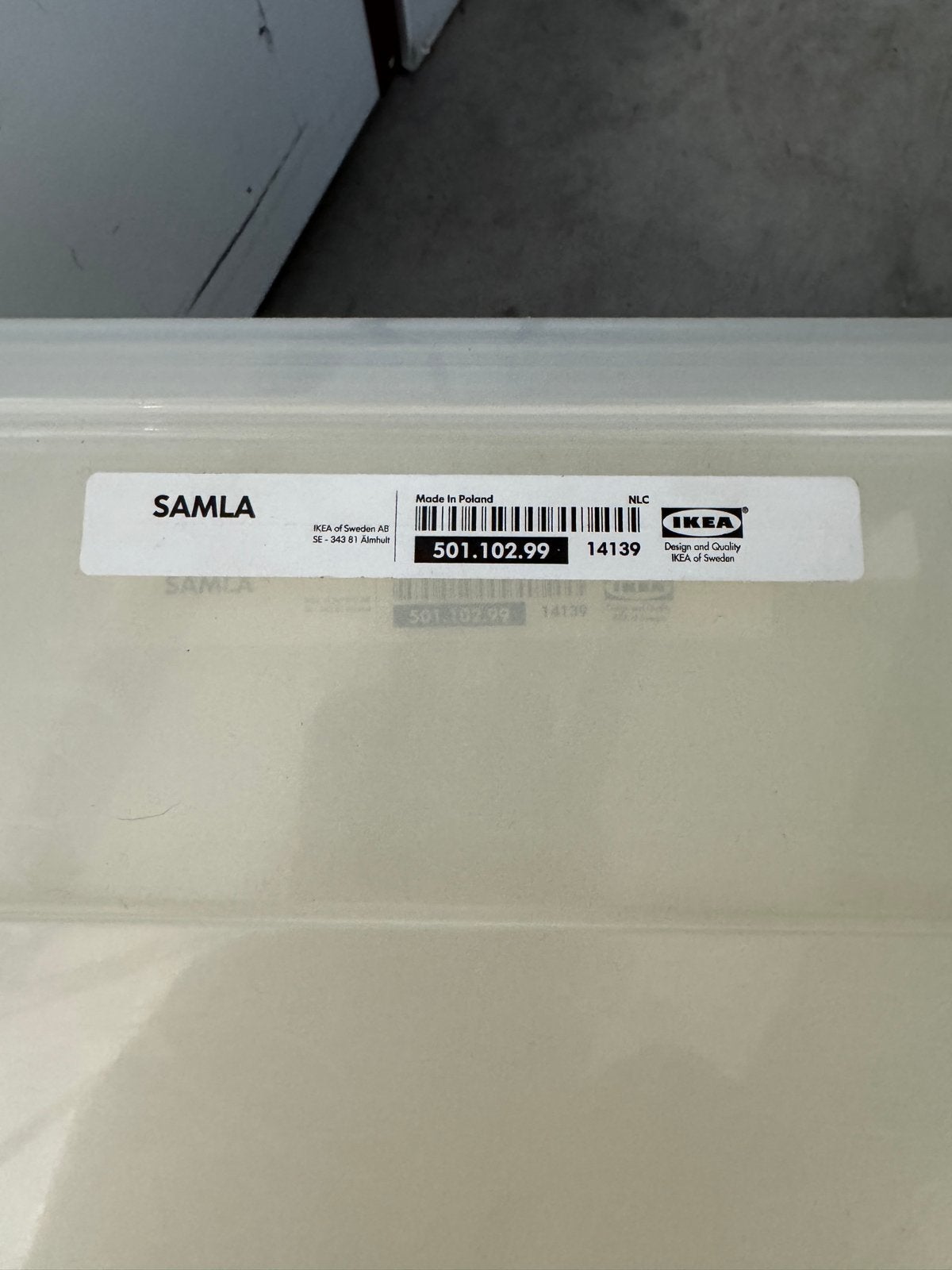10 dozen IKEA SAMLA opbergboxen met deksels, Ophalen, Gebruikt, 5 – 50, Minder dan 50 cm