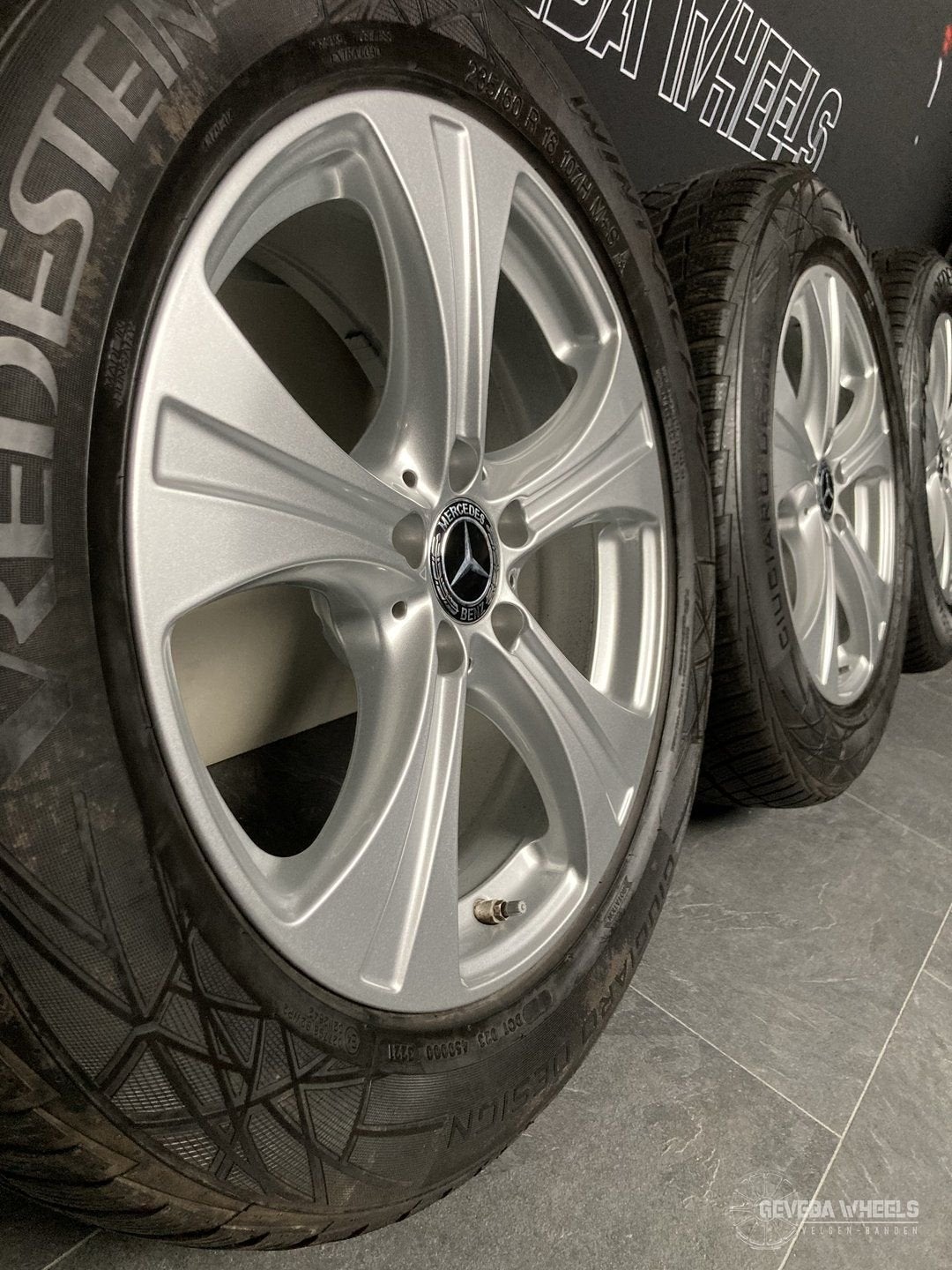 18” originele Mercedes GLC W253 velgen + winterbanden 5x112, 18 inch, Gebruikt, -, -