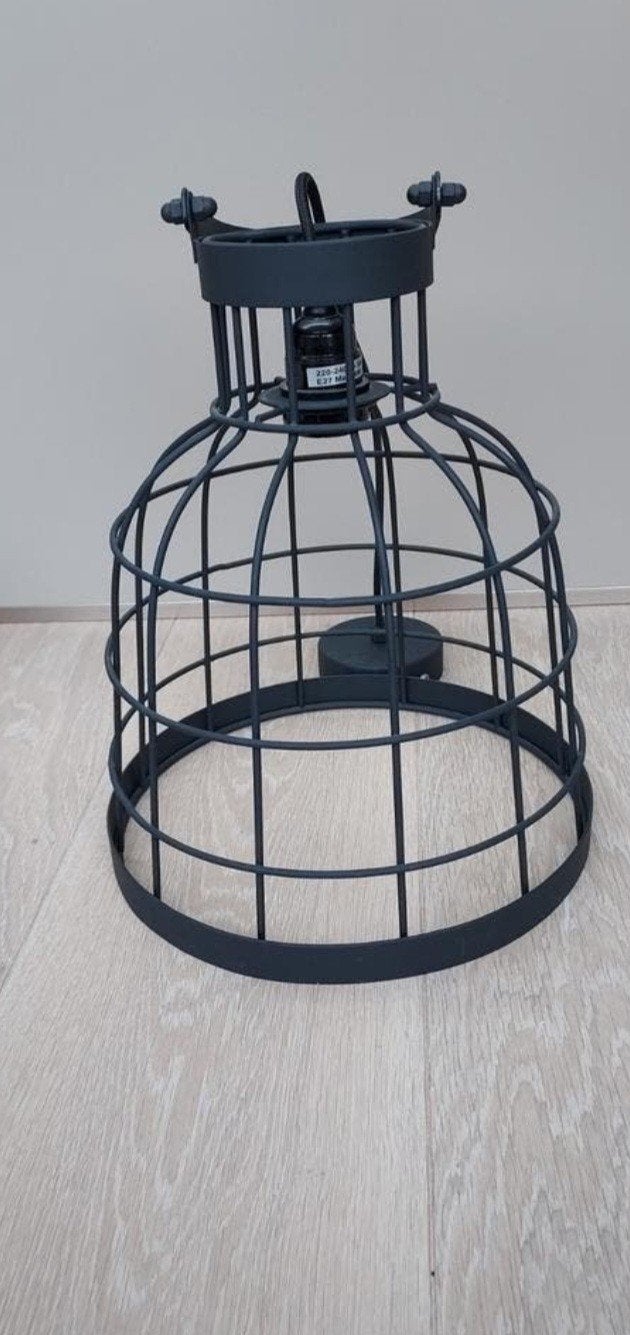 Zwarte Industriële Hanglamp - Nieuwstaat, Zo goed als nieuw, Metaal, Industrieel, E27 (groot)