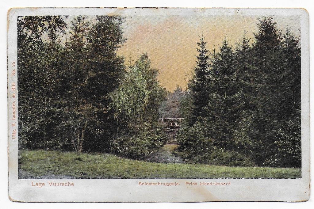 Lage Vuursche Sodatenbruggetje  Ansichtkaart 1905   (B8285 ), Ophalen of Verzenden, Voor 1920, Gelopen, Utrecht