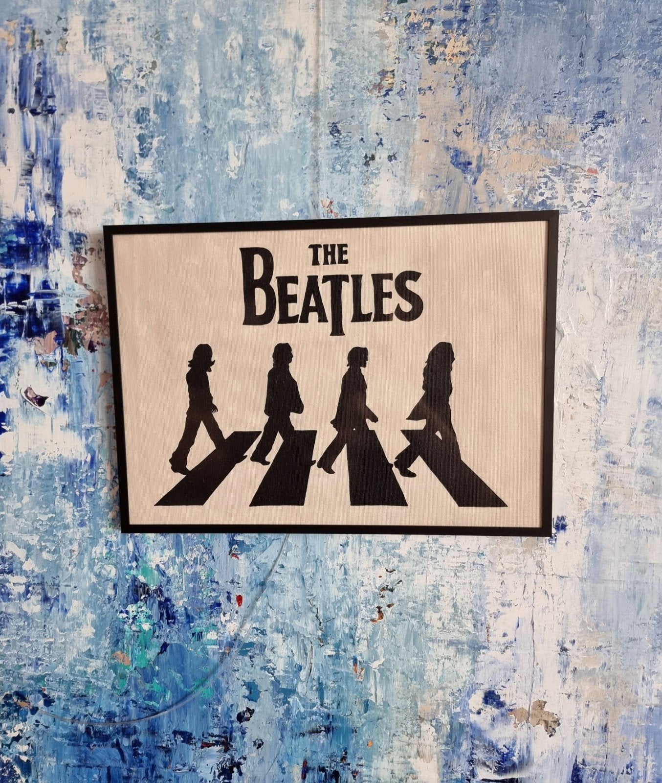 The Beatles Abbey Road pop art ingelijst, Ophalen of Verzenden