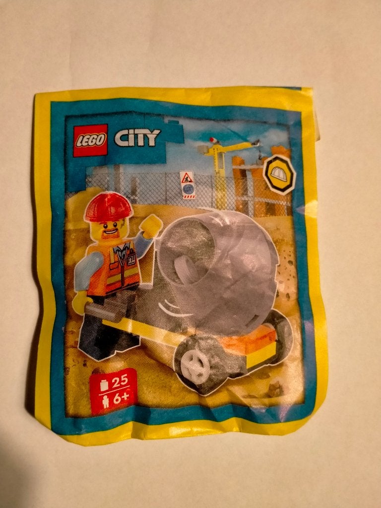Lego City bouwvakker betonmolen setje bouw poly bag, Ophalen of Verzenden, Zo goed als nieuw