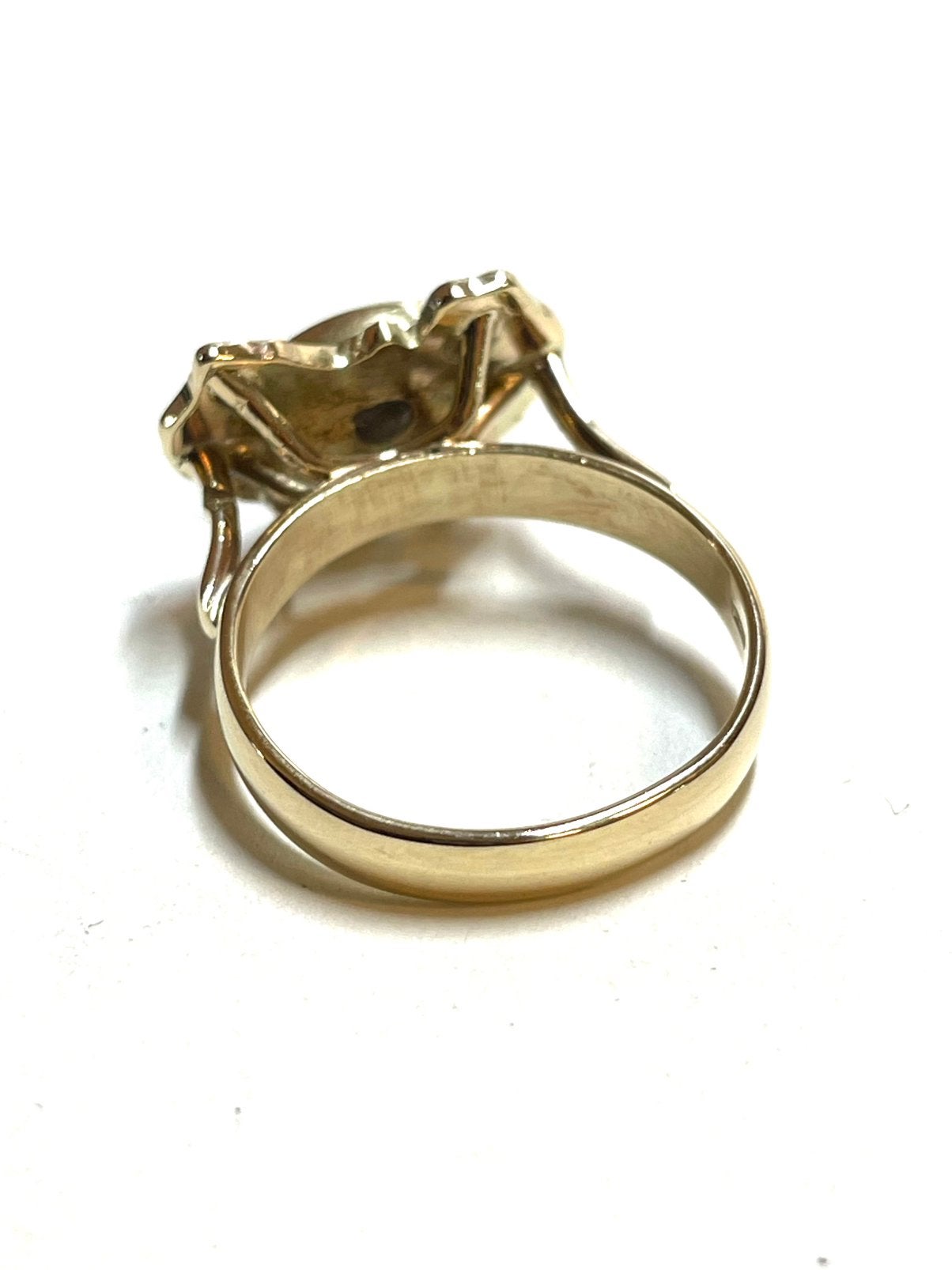 9k gouden ring met een opaal, 18 tot 19, -, -, Ophalen of Verzenden