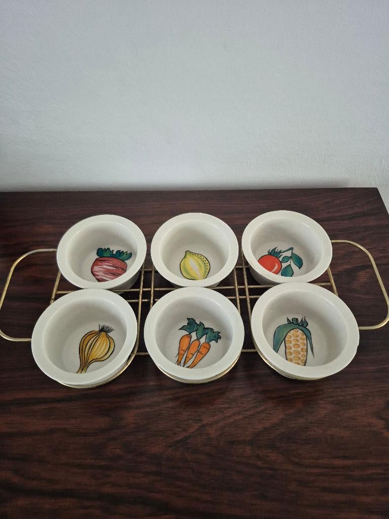 Villeroy & Boch eierdopjes met rek – vintage – Luxembourg, Ophalen of Verzenden