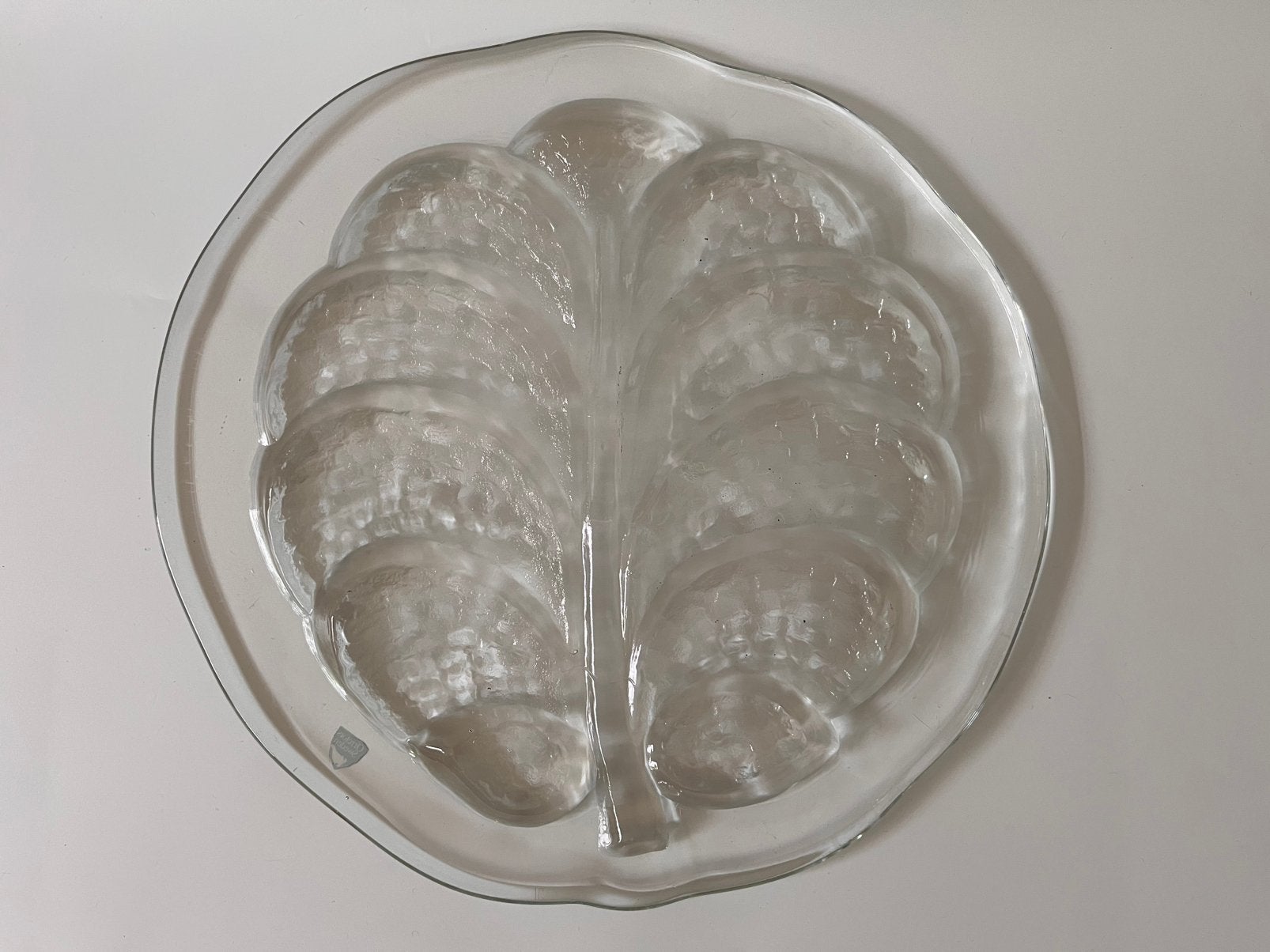 Vintage grote glazen schaal/serveerbord 'Eden' van Orrefors, Ophalen of Verzenden