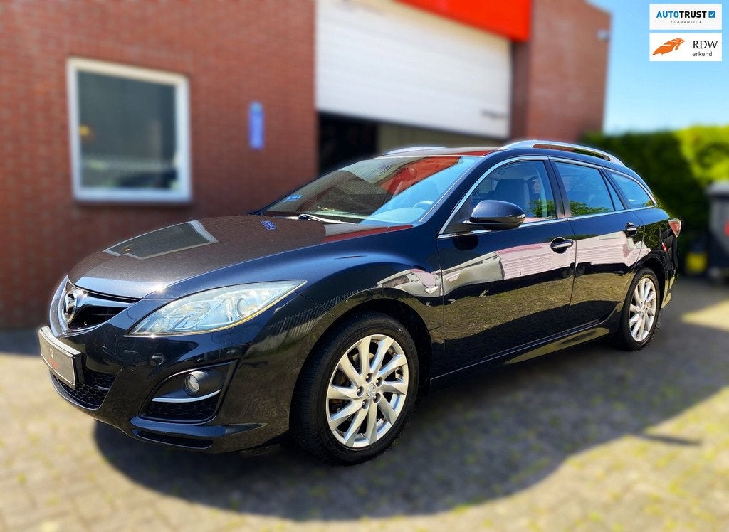 Mazda 6 Sportbreak 2.0 155pk/Trekhaak/LEER/BOSE/CRUISE, Auto's, Mazda, Voorwielaandrijving, Gebruikt, Zwart, 4 cilinders