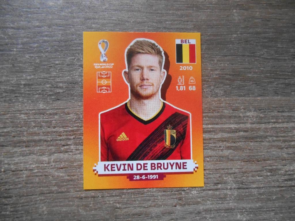 Kevin de Bruyne voetbalplaatje WK 2022 Qatar Oranje editie, Ophalen of Verzenden, Nieuw, Buitenlandse clubs, Poster, Plaatje of Sticker