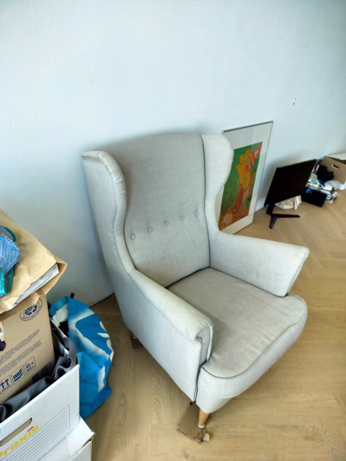 ikea strandmon tvw 200,-, Ophalen, Gebruikt, 75 tot 100 cm, Stof
