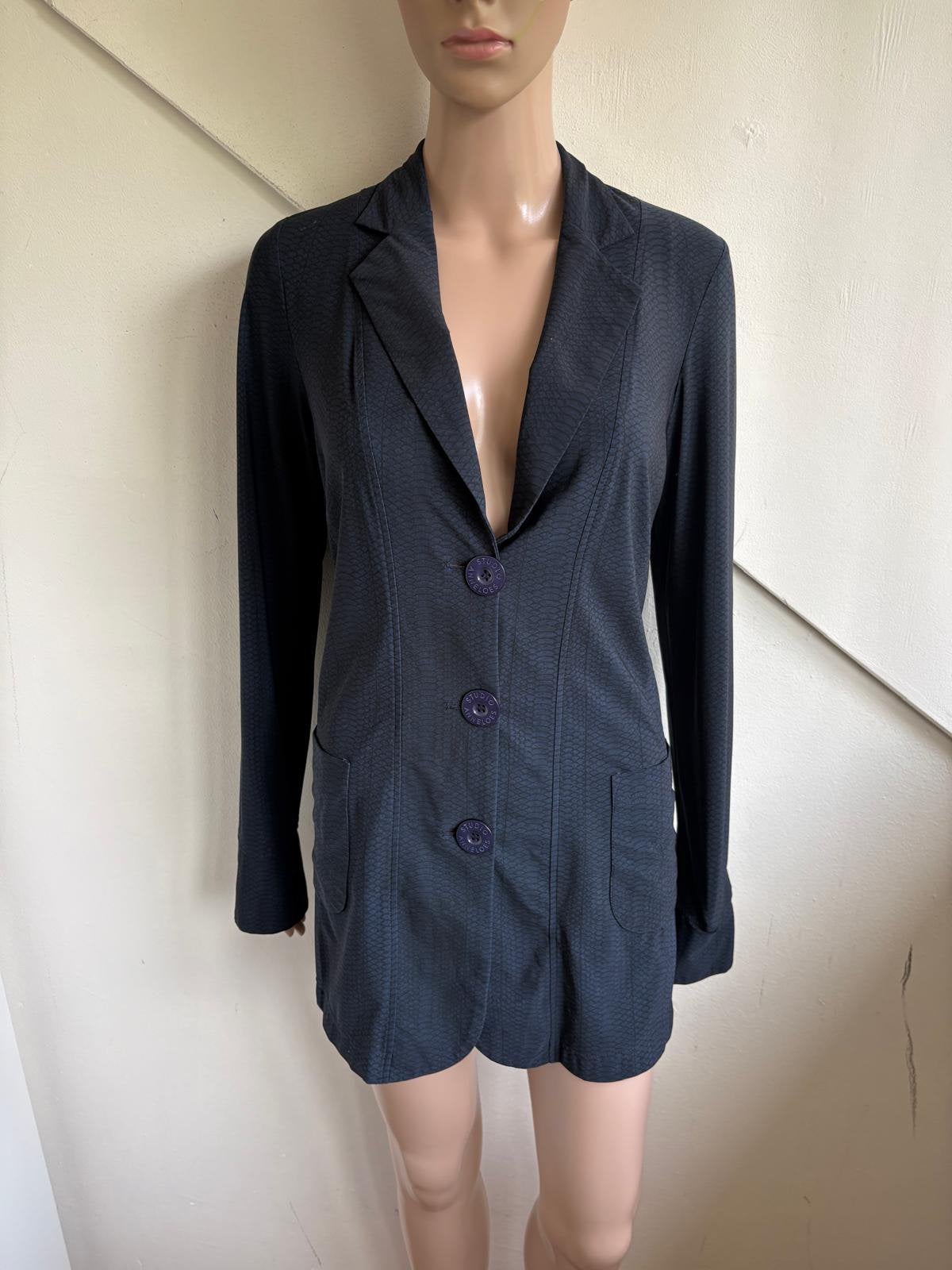 Studio Anneloes travelstof blazer maat xl 42 blauw zwart, Kleding | Dames, Studio Anneloes, Blauw, Maat 42/44 (L), Ophalen of Verzenden