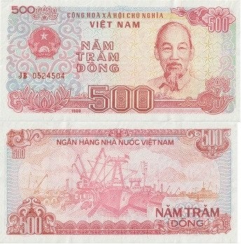 VIETNAM 1988 500 dong #101 UNC, Verzenden, Zuidoost-Azië, Los biljet