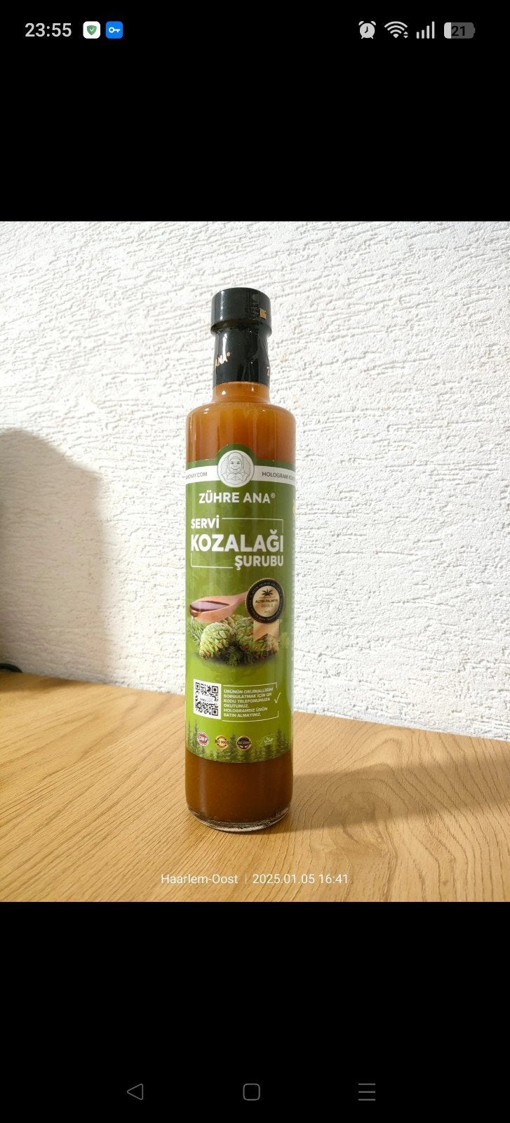 Zühre Ana Kozalak Şurubu – 350 ml (Natuurlijke Dennensiroop), Ophalen of Verzenden