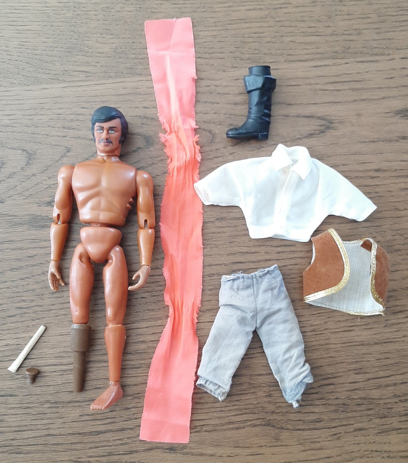Vintage action doll piraat Captain Peg leg Lesney, Ophalen of Verzenden, Gebruikt, Pop