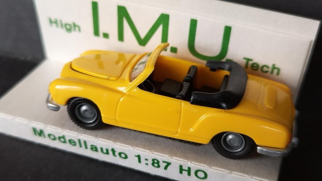 Volkswagen VW Karmann Ghia Cabrio Geel 1:87 H0 imu Pol, Auto, Verzenden, ., Nieuw