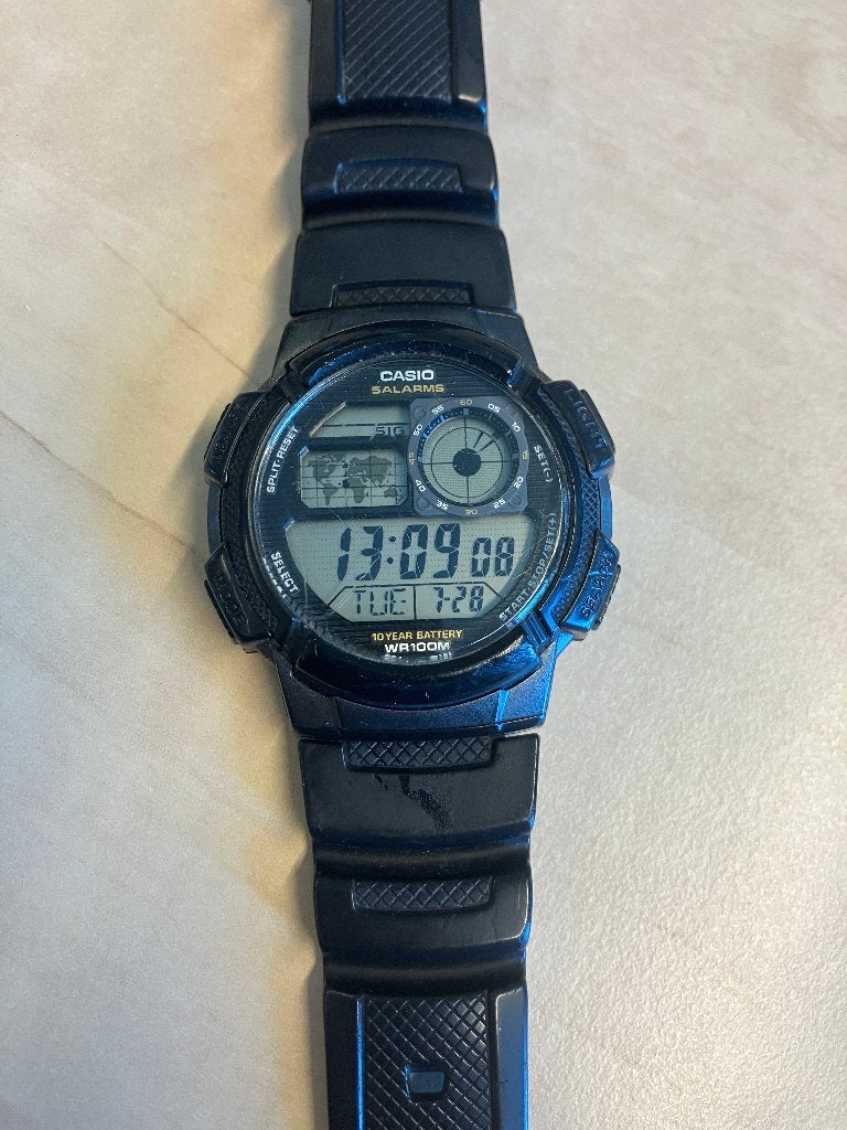 Casio AE-1000W, Ophalen of Verzenden, Zwart, IOS
