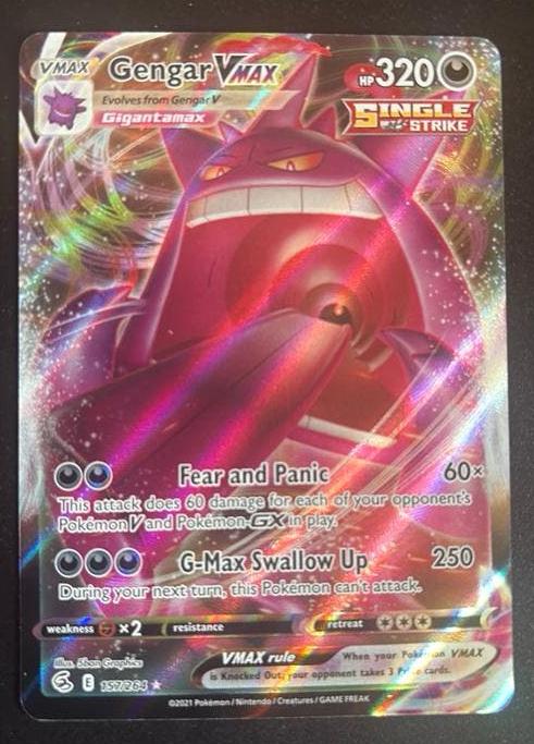 Gengar VMAX #157 Pokemon Fusion Strike NM, Ophalen, Zo goed als nieuw