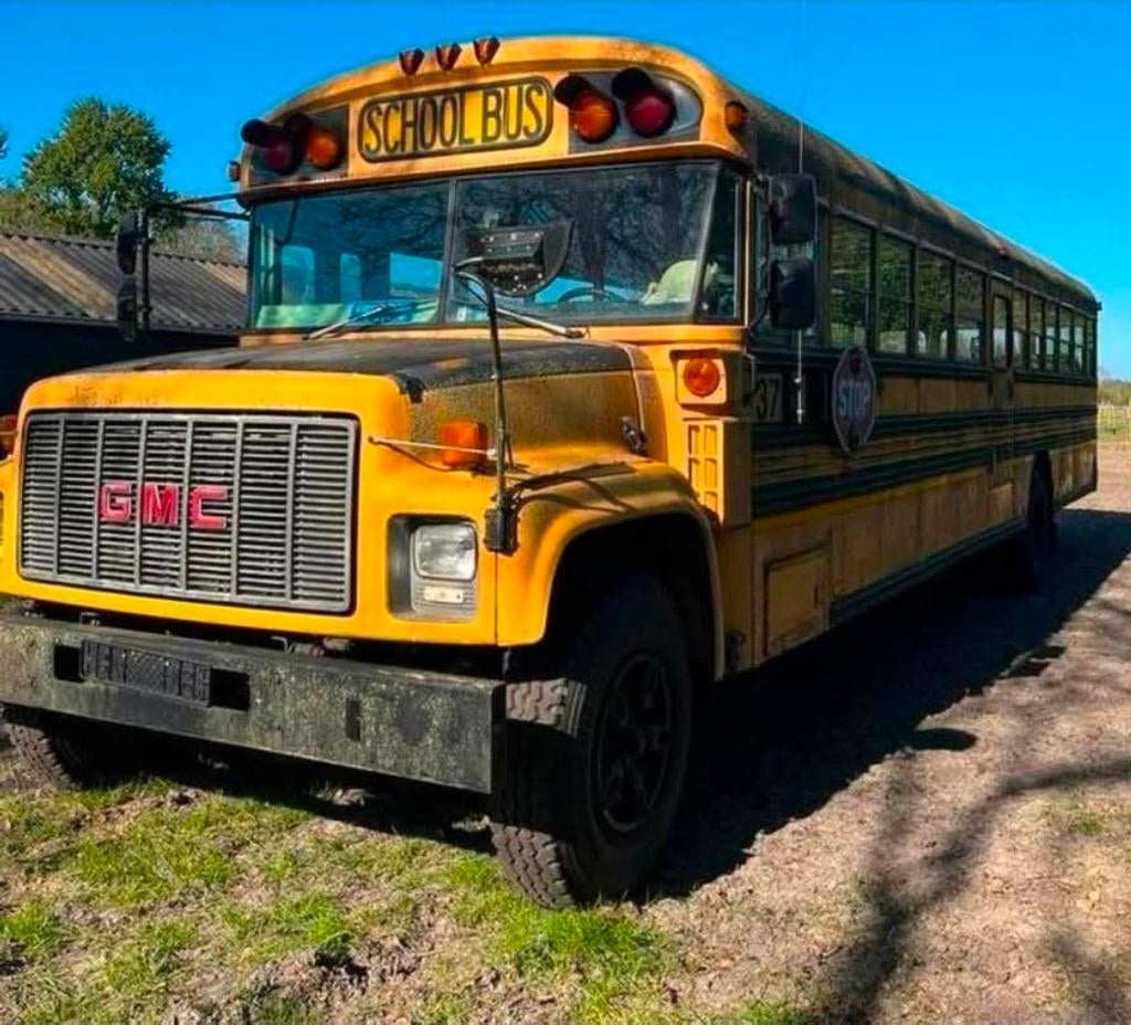 Amerikaanse Schoolbus USA GMC Blue Bird NL Kenteken, Particulier, Te koop