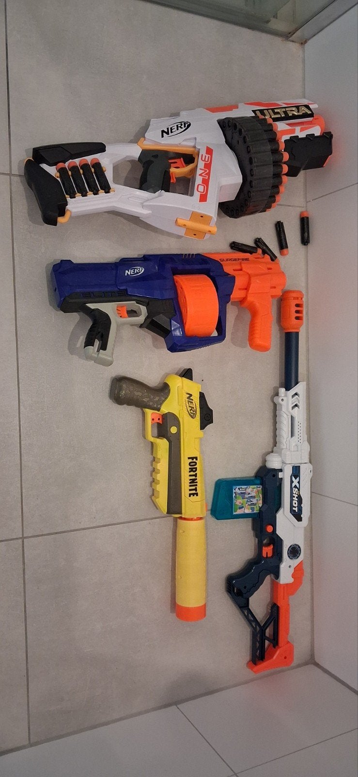 Nerf + Xshot, Ophalen, Gebruikt