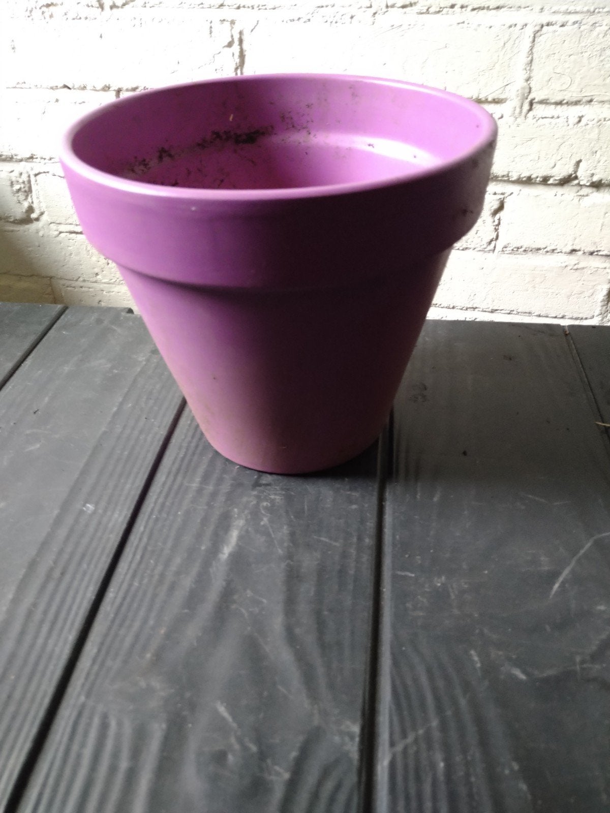 Terra Cotta pot,paars 21cm, Tuin en Terras, Bloempotten, Ophalen, Rond, Minder dan 25 cm, Minder dan 40 cm