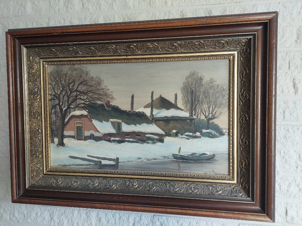 Schilderij W.J. Pasman, Antiek en Kunst, Nederlandse school, Doek, Ophalen of Verzenden, Olieverf