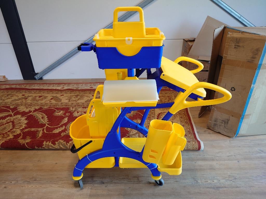 Grootte en uitgebreide schoonmaakwagen Neco Cleaning (nieuw), Huis en Inrichting, Schoonmaakartikelen, Ophalen, Dweilemmer, -bak, of -wagen