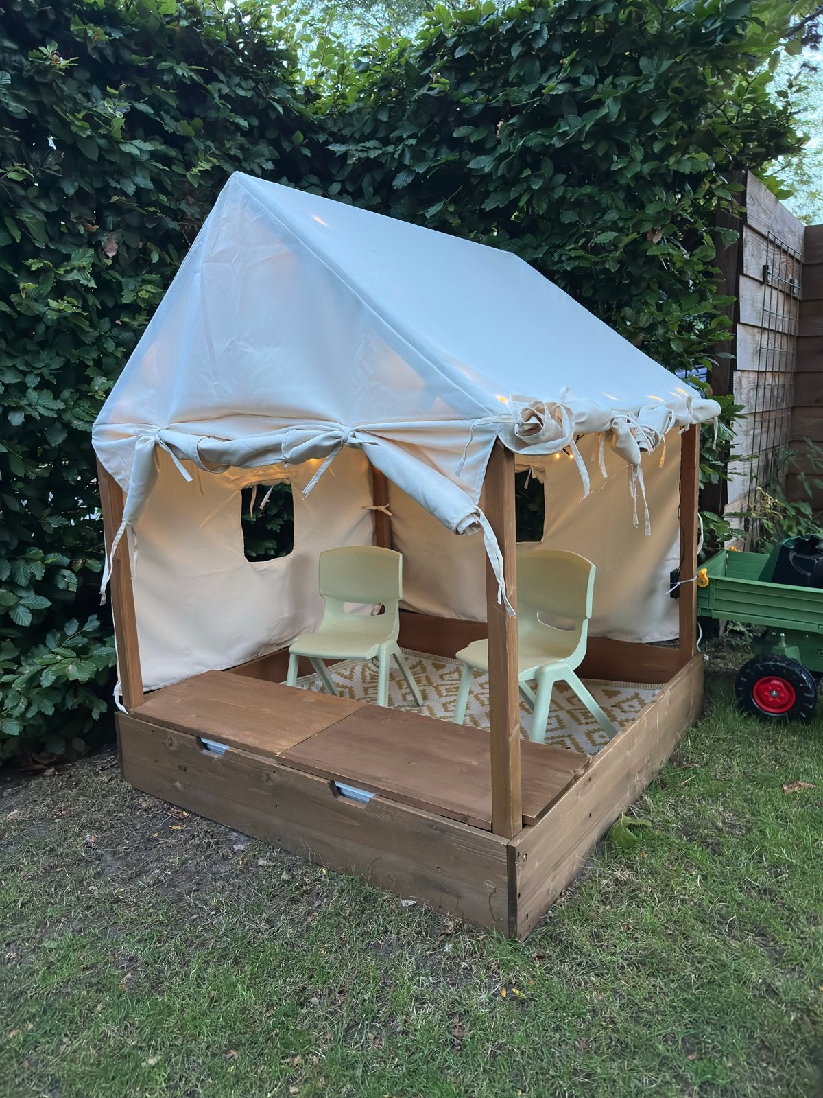Speelhuis Provence Petit Amelie met zandbak en canvas, Ophalen, Gebruikt, Hout