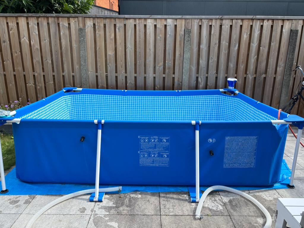 Intex zwembad incl. filter en warmtepomp, Tuin en Terras, Zwembaden, Ophalen, Zo goed als nieuw, Opzetzwembad, Rechthoekig