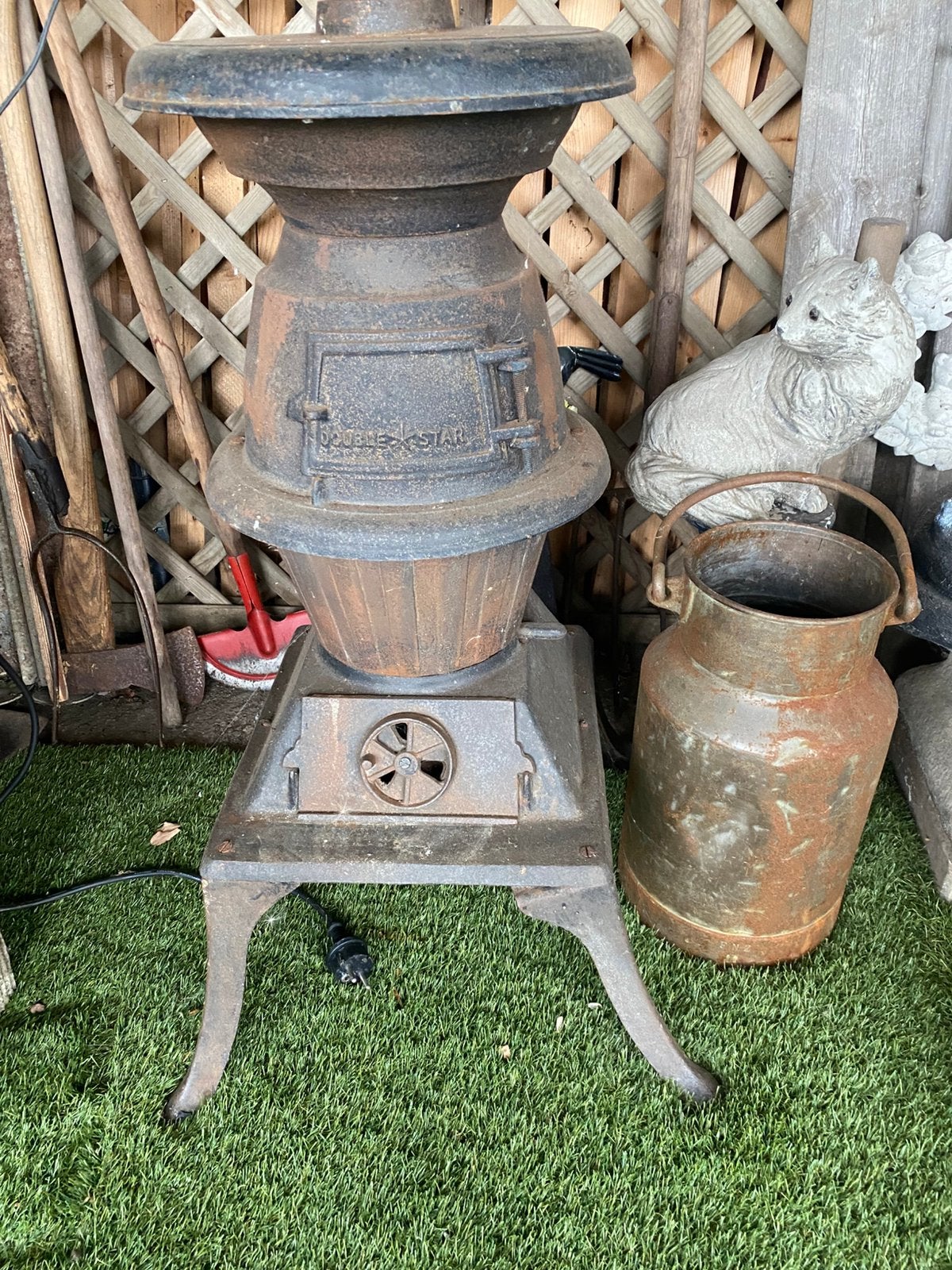 Heel mooi gietijzeren kacheltje, Tuin en Terras, Ophalen, Zo goed als nieuw
