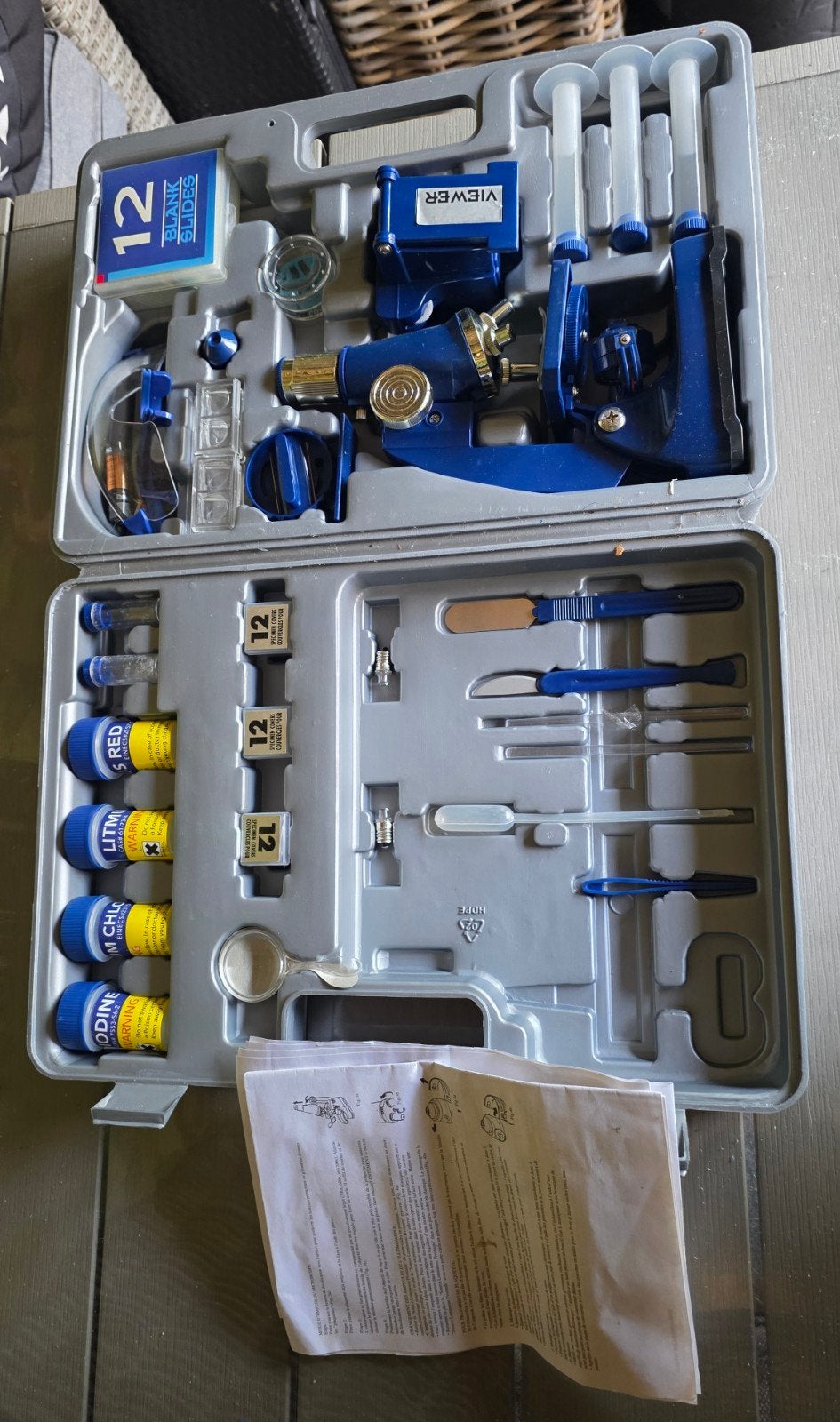 Microscoop Kit 100x-1200x met Draagkoffer, Audio, Tv en Foto, Optische apparatuur | Microscopen, Ophalen of Verzenden, Zo goed als nieuw