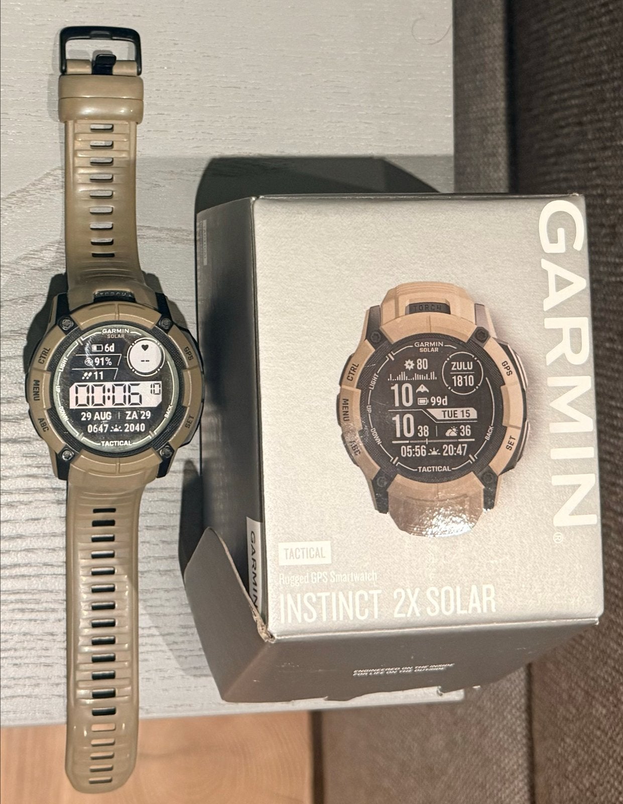 Garmin Instinct 2X Solar Tactical Smartwatch, Afstand, Ophalen of Verzenden, Zo goed als nieuw, Waterdicht
