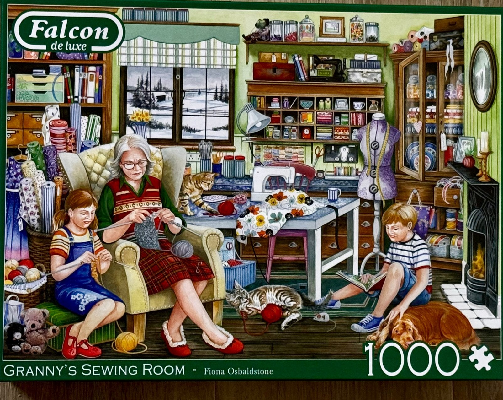 5 puzzels 1000 stukjes Falcon, Ravensburger, HOP, Castorland, Ophalen of Verzenden, 500 t/m 1500 stukjes, Zo goed als nieuw
