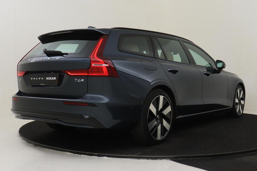 Volvo V60 T6 PLUG-IN HYBRID AWD PLUS DARK -GEVENT.LEDER|360, Auto's, Volvo, Automaat, 12 maanden, Stof, Euro 6