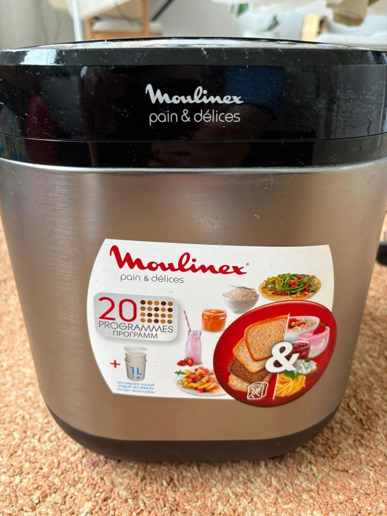 MOULINEX pain & delices, Witgoed en Apparatuur, Broodbakmachines, Met timer, Meer dan 10 programma's, 800 tot 1200 gram deeg, Ophalen of Verzenden