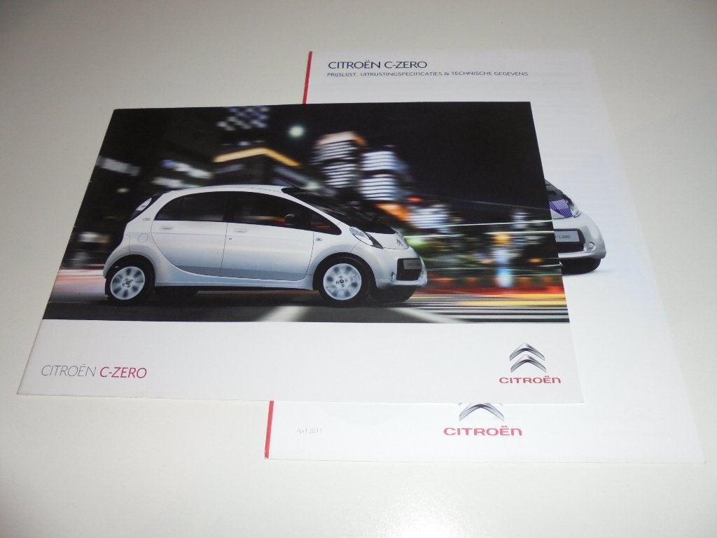 brochure Citroen C-Zero  2011, Ophalen of Verzenden, Zo goed als nieuw, Citroën