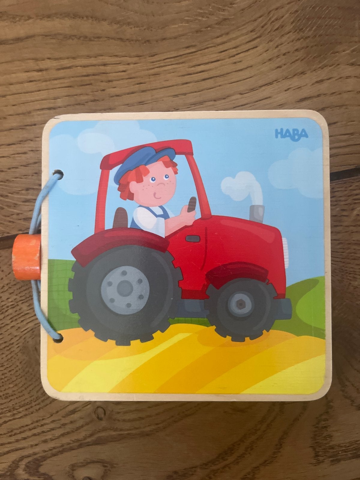 HABA Houten Boekje Boerderij Tractor, Ophalen, Zo goed als nieuw, Overige typen
