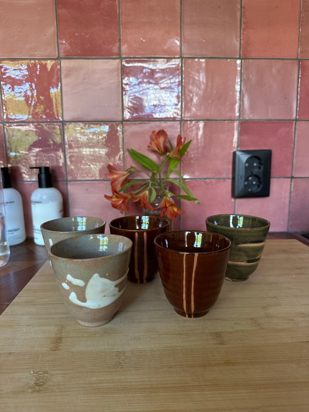 5 HKliving Kyoto Ceramics kopjes, Ophalen, Aziatisch, Gebruikt, Overige merken