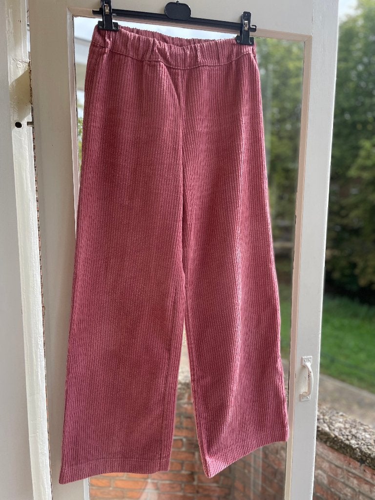 Sea Me Happy wijde rib broek old rose mt 1 / S, Sea Me Happy, Verzenden, Zo goed als nieuw, Roze