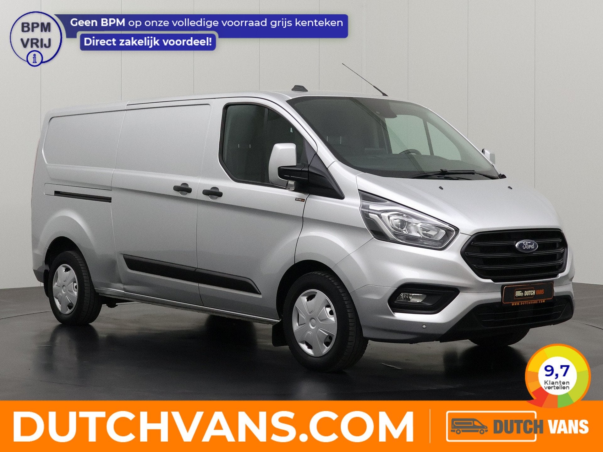 Ford Transit Custom 2.0TDCi 130PK Lang | Achterdeuren | Mult, 2167 kg, Gebruikt, Leder, Ford